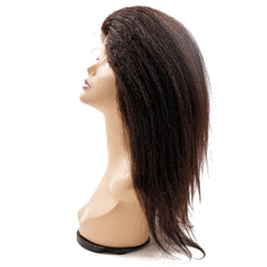 Kinky Straight Silicone Skin Medical Wig